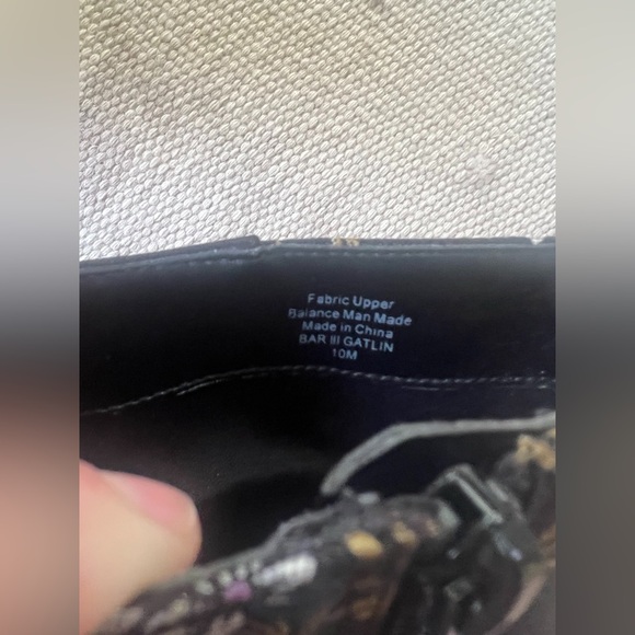 Anthropologie Bar III Heeled Black Brocade Ankle Boots Booties Floral Satin 9 10 - Picture 7 of 14